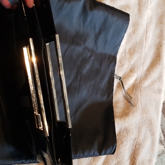 Fendi Bags Fendi Black Patent Crossword Clutch Poshmark